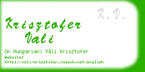 krisztofer vali business card